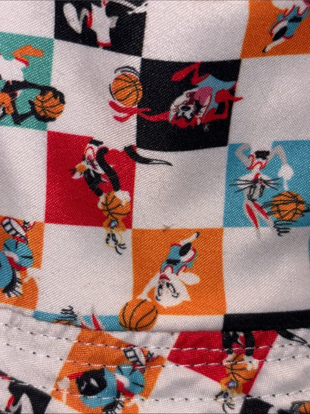 Kids Looney Tunes Space Jam Multi-Color Cartoon Print Bucket Hat